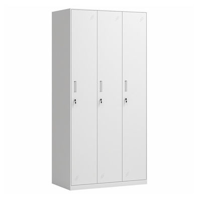 De zij van de de Slaapkamergarderobe van het 3 Deurenstaal Kast van de het Metaalopslag voor Kleedkamer
