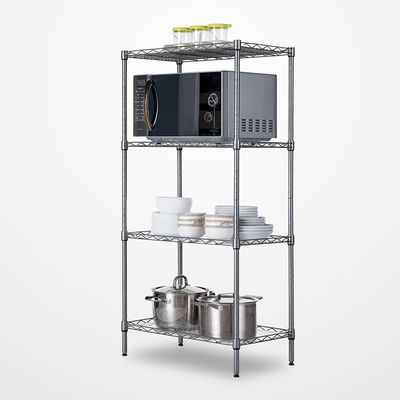 Grondbeginselen 4 Rijen Regelbare Op zwaar werk berekende Organisator Steel Shelf Rack