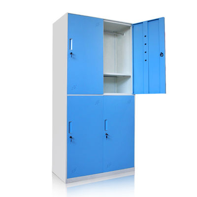 Van de de Kleurenopslag van het gymnastiekhuis Dubbele van de het Metaalkast Garderobe 4 Deuren Slank Kader