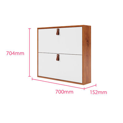 De tippende van de het Rekopslag van de 2 Lade Horizontale Schoen Organisator Metal Shoe Cabinet
