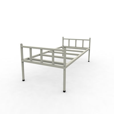 Gemakkelijk assembleer Slag onderaan Waterdichte Enige Laag Gray Color Steel Bed