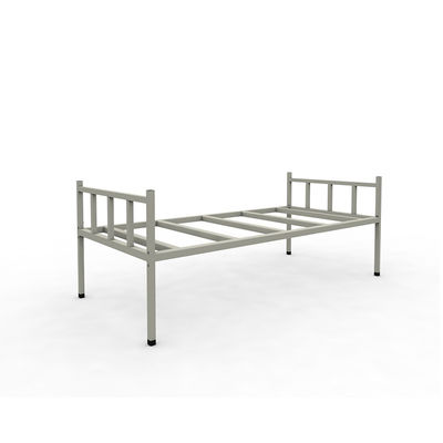 Gemakkelijk assembleer Slag onderaan Waterdichte Enige Laag Gray Color Steel Bed