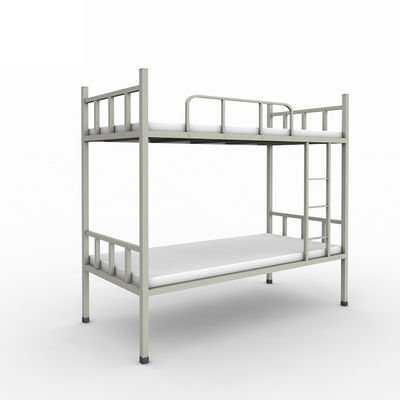 Ladder van Gray Color Metal Bunks With van de slaapzaal de Dubbele Laag Antislip