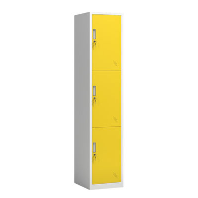 De verticale van de de Slaapkamergarderobe van het 3 Deurenstaal Kast van de het Metaal Kleurrijke Opslag