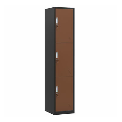 De verticale van de de Slaapkamergarderobe van het 3 Deurenstaal Kast van de het Metaal Kleurrijke Opslag