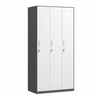 De zij van de de Slaapkamergarderobe van het 3 Deurenstaal Kast van de het Metaalopslag voor Kleedkamer