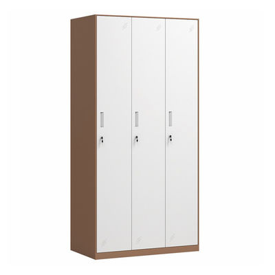 De zij van de de Slaapkamergarderobe van het 3 Deurenstaal Kast van de het Metaalopslag voor Kleedkamer