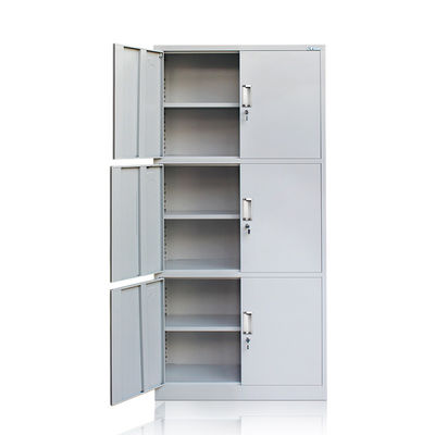 Drie Rijen halen Gray Metal Storage Cabinet neer