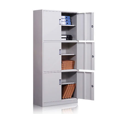 Drie Rijen halen Gray Metal Storage Cabinet neer