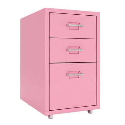 Huisslaapkamer 3 de Opslag Mobiele Nightstand van het Ladenmetaal met Wielen