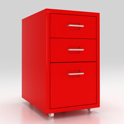 Huisslaapkamer 3 de Opslag Mobiele Nightstand van het Ladenmetaal met Wielen