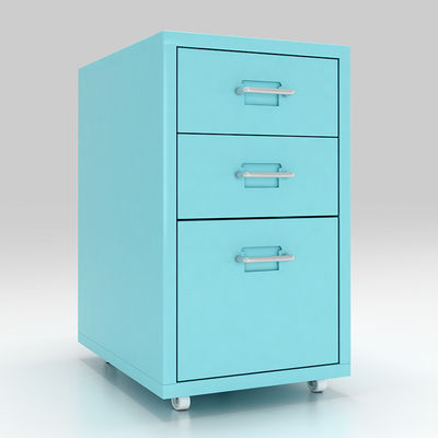 Huisslaapkamer 3 de Opslag Mobiele Nightstand van het Ladenmetaal met Wielen