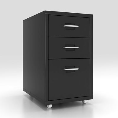 Huisslaapkamer 3 de Opslag Mobiele Nightstand van het Ladenmetaal met Wielen