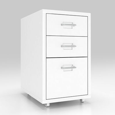Huisslaapkamer 3 de Opslag Mobiele Nightstand van het Ladenmetaal met Wielen