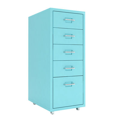 Huis 5 Beweegbaar de Opslagkabinet van de Laden Blauw 690mm Hoogte met Wielen