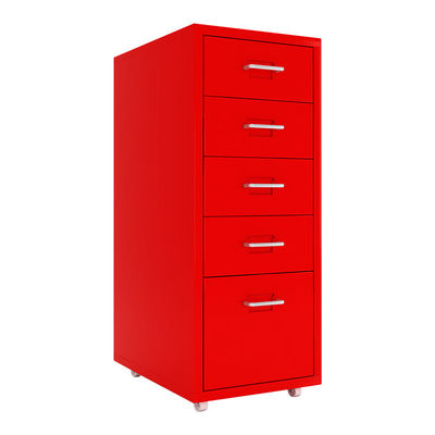 Huis 5 Beweegbaar de Opslagkabinet van de Laden Blauw 690mm Hoogte met Wielen