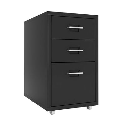 KD Kabinet van de de Make-upopslag van structuur het Zwarte Beweegbare 3 Laden