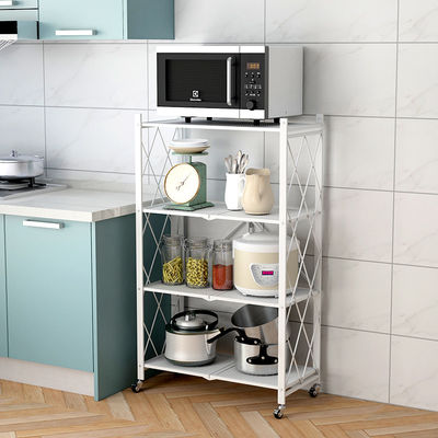 Huiskeuken 4 Rijenmetaal die Plank met 4 Wielen vouwen