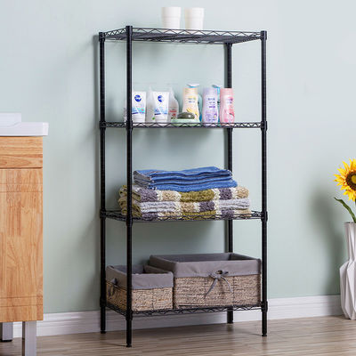 Grondbeginselen 4 Rijen Regelbare Op zwaar werk berekende Organisator Steel Shelf Rack