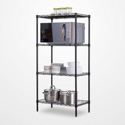 Grondbeginselen 4 Rijen Regelbare Op zwaar werk berekende Organisator Steel Shelf Rack