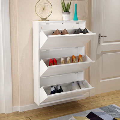 Wit Modern de Opslagkabinet van het Ontwerpmetaal 3 van het het Staallagen Kabinet van het Schoenrek