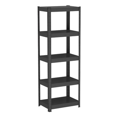 5-plank Zwarte Staalorganisator Metal Storage Shelves voor Huis