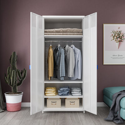 Van het de Deurmetaal van de huisslaapkamer de Dubbele Garderobe van de de Kaststijl met Hoge Voet