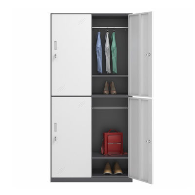 Van de de Kleurenopslag van het gymnastiekhuis Dubbele van de het Metaalkast Garderobe 4 Deuren Slank Kader