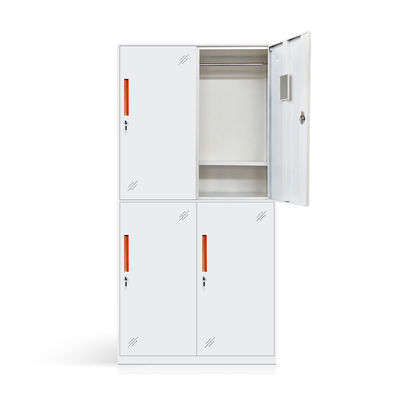 Van de de Kleurenopslag van het gymnastiekhuis Dubbele van de het Metaalkast Garderobe 4 Deuren Slank Kader