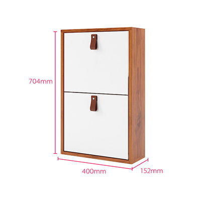 De tippende van de het Rekopslag van de 2 Lade Horizontale Schoen Organisator Metal Shoe Cabinet