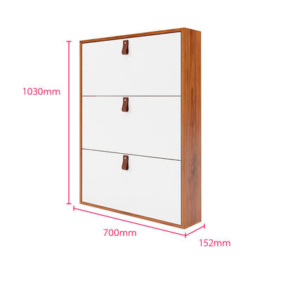 Houten Kleur 3 van het de Opslagkabinet van het Rijmetaal van de de Vloerschoen Modern de Opslagkabinet met Handvat